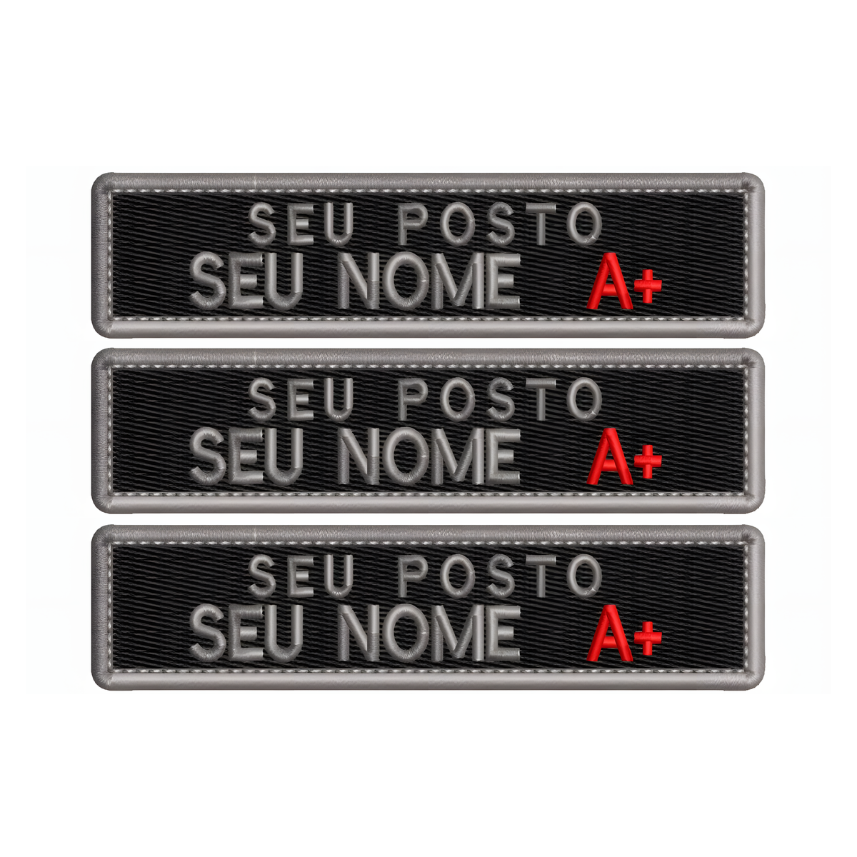 Kit com 3 unidades Patch Tarja Polícia Militar/Bombeiro Militar
