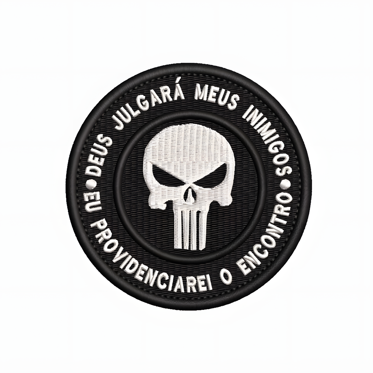 Patch Caveira "Deus Julgará Meus Inimigos"