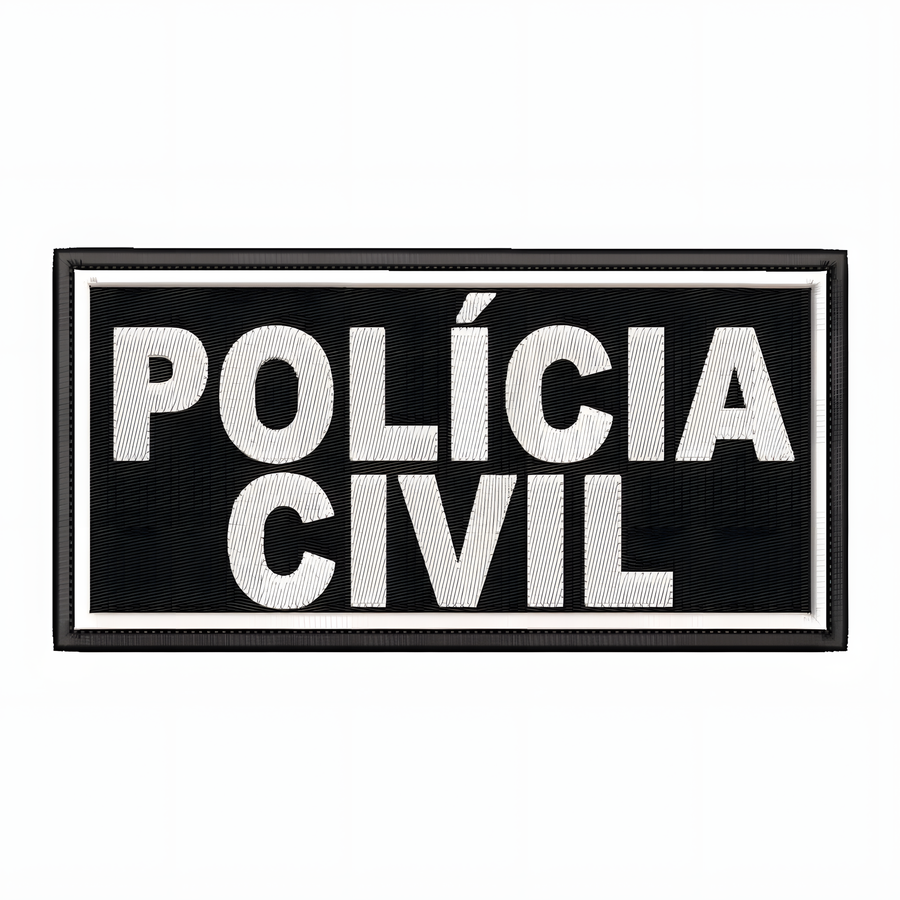 Patch Polícia Civil para costas (2 bordas)