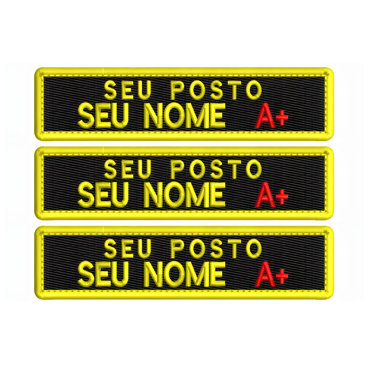 Kit com 3 unidades Patch Tarja Polícia Militar/Bombeiro Militar